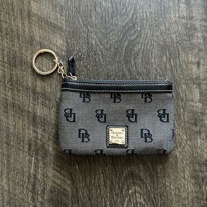 Dooney & Bourke Charcoal Grey & Black Coin Zip Pouch